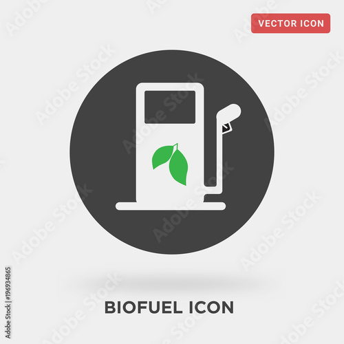 bifuel icon on grey background, in black, vector icon illlustration photo