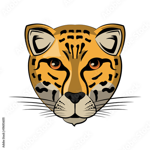 Leopard Wild animal head vector illustration graphic design