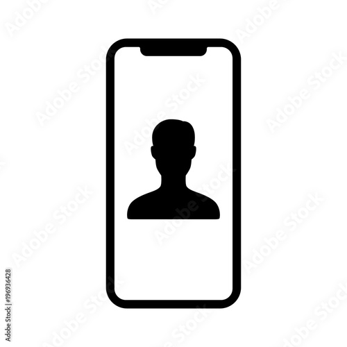 Video chat, video conference or telemedicine on mobile phone flat vector icon for apps and websites