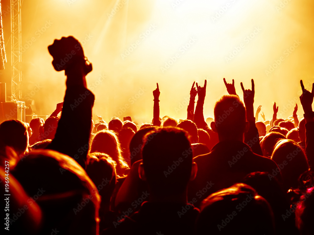 Fototapeta premium Concert Crowd at rock concert
