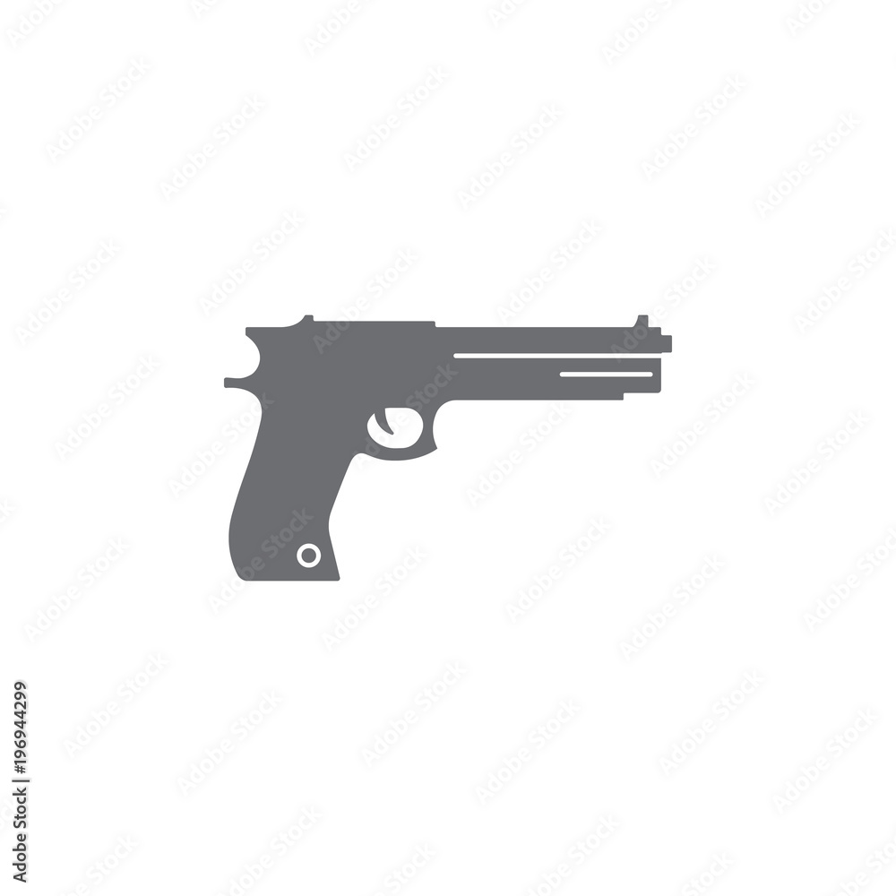 pistol icon. Simple element illustration. pistol symbol design template. Can be used for web and mobile