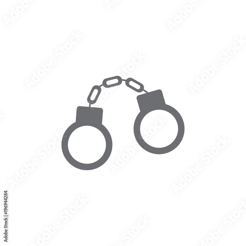 handcuffs icon. Simple element illustration. handcuffs symbol design template. Can be used for web and mobile