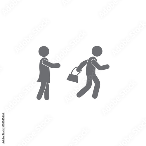 pickpocket icon. Simple element illustration. pickpocket symbol design template. Can be used for web and mobile