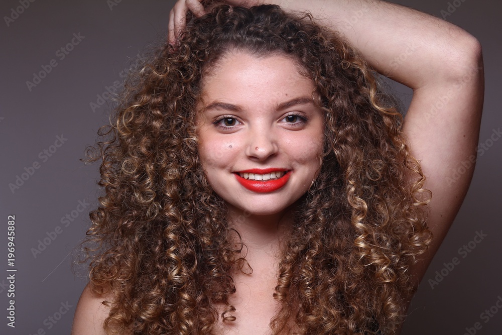 Curly woman Curly woman
