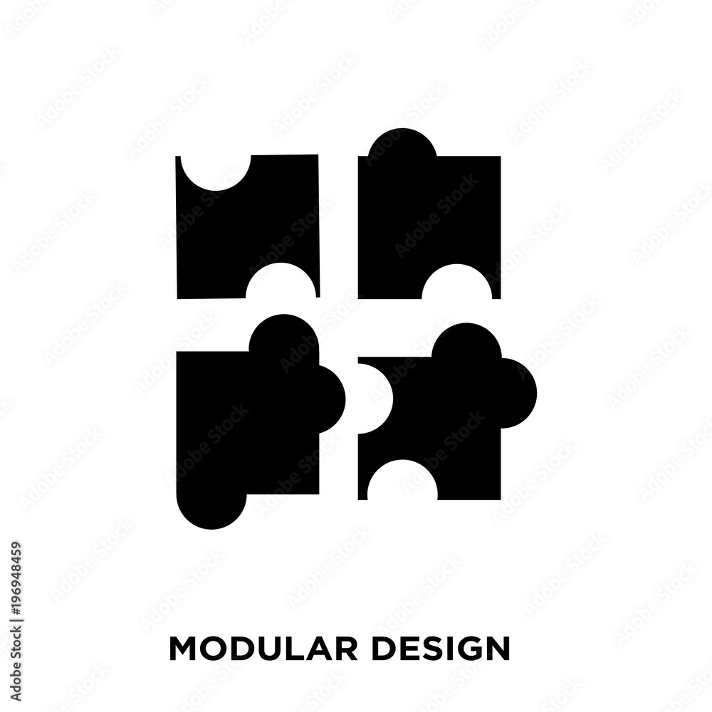 modulalr design icon on white background, in black, vector ico ...