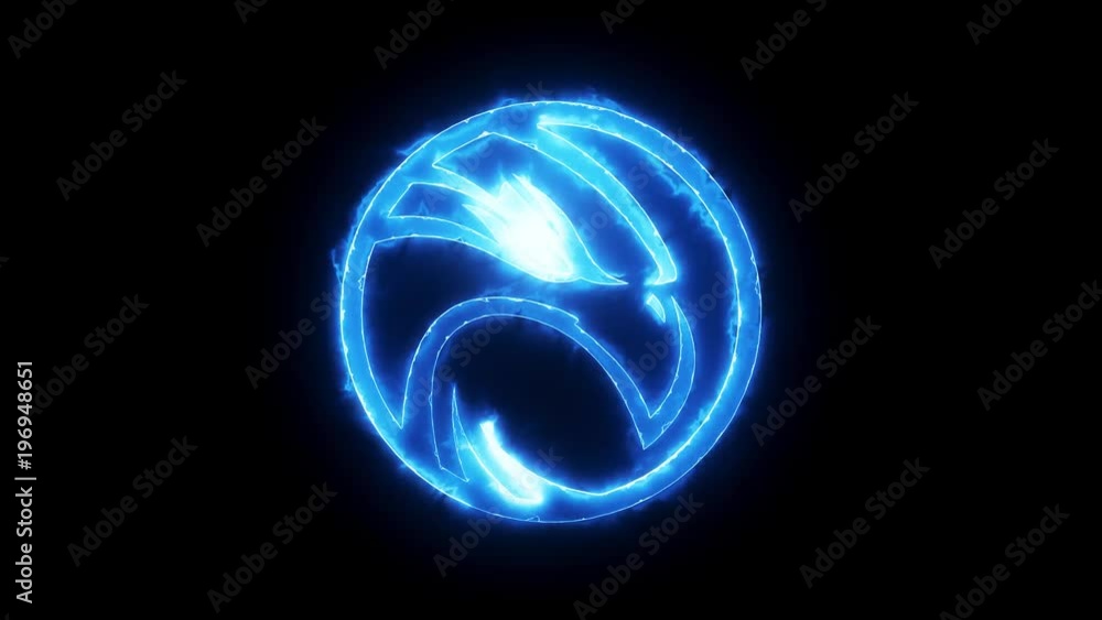 Blue Burning Eagle Animated Logo Loopable Graphic Element V2 Blue Burning Eagle Animated Logo Loopable Graphic Element V2