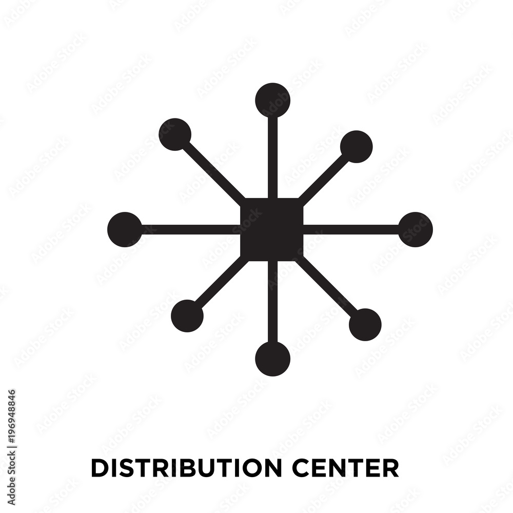 distribution center icon on white background, in black, vector icon illustration distribution center icon on white background, in black, vector icon illustration