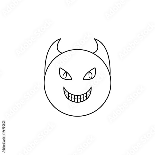 demon autarch icon. Element of angel and demon icon for mobile concept and web apps. Thin line  icon for website design and development, app development. Premium icon