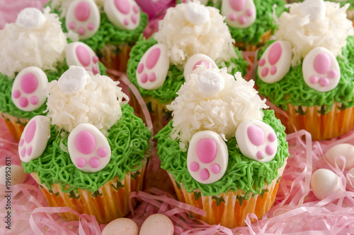 Bunny butt lemon cupcakes Easter treat