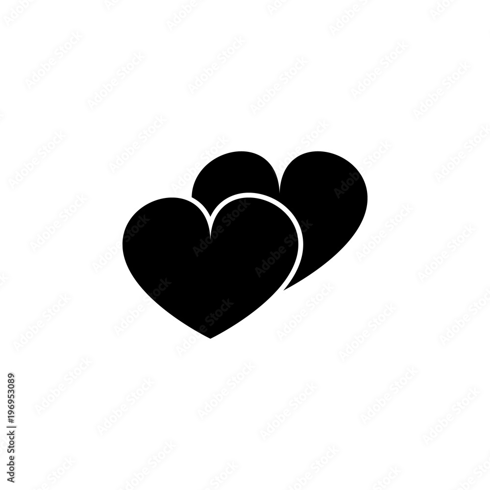 hearts icon. Element of wedding and divorce elements illustration. Premium quality graphic design icon. Signs and symbols collection icon for websites, web design
