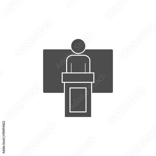 leader's speech icon. Element of leader elements illustration. Premium quality graphic design icon. Signs and symbols collection icon for websites, web design, mobile app