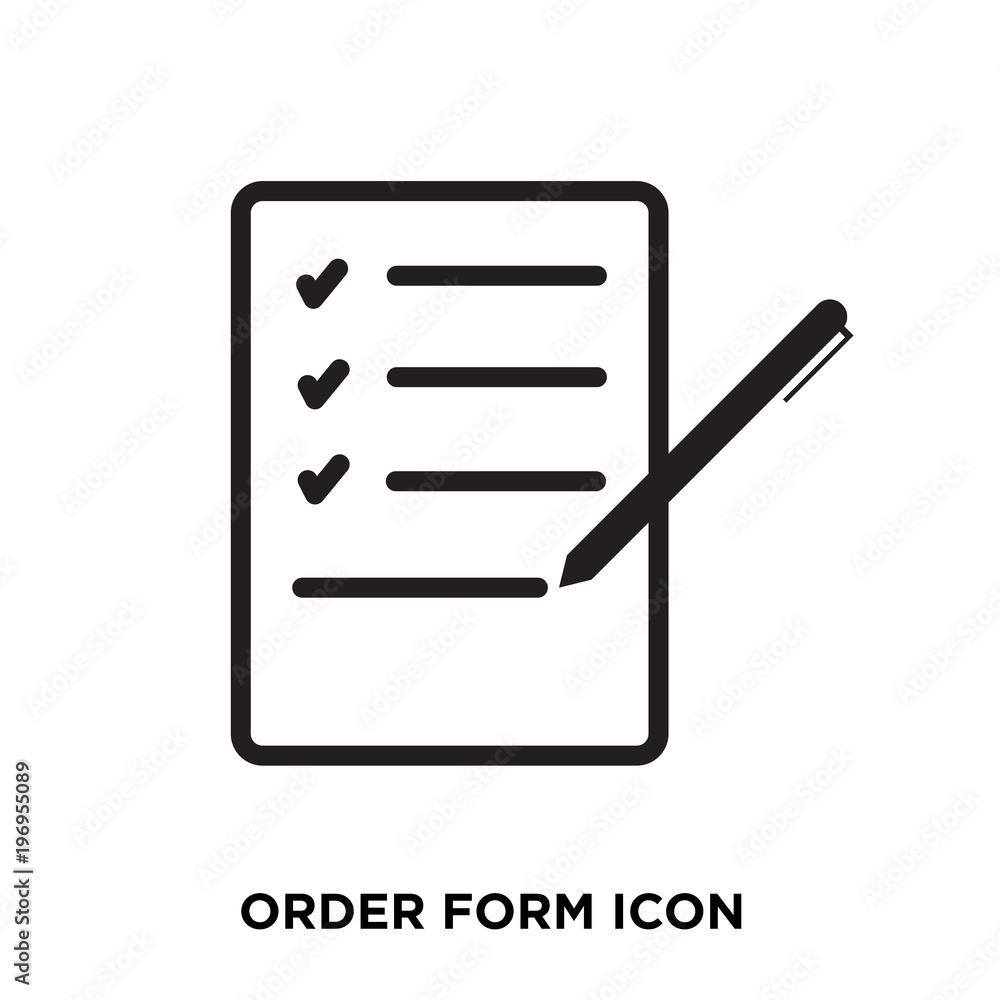 order form icon Stock Vector | Adobe Stock
