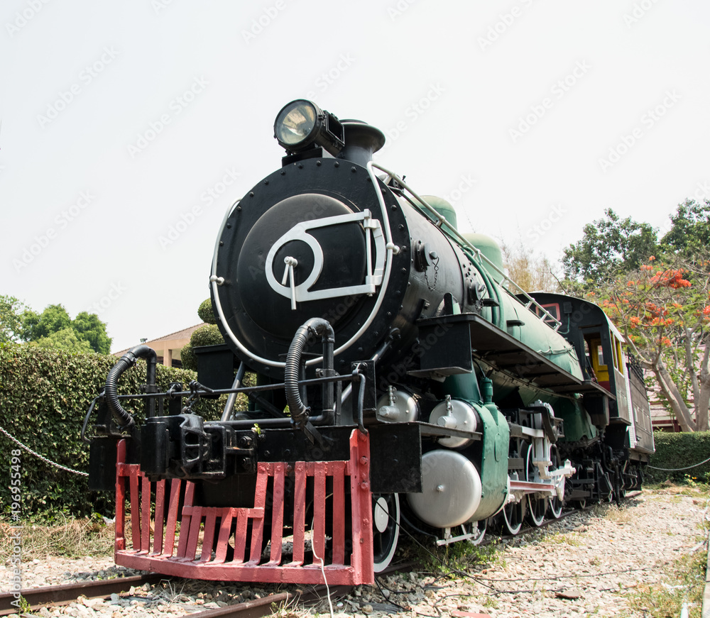 Fototapeta premium Vintage Steam engine locomotive train