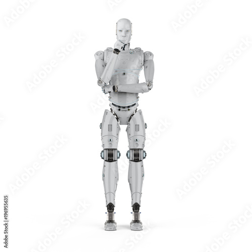 Tapety artystyczne humanoid robot thinking