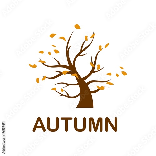 autumn tree. vector illustration. logo. icon