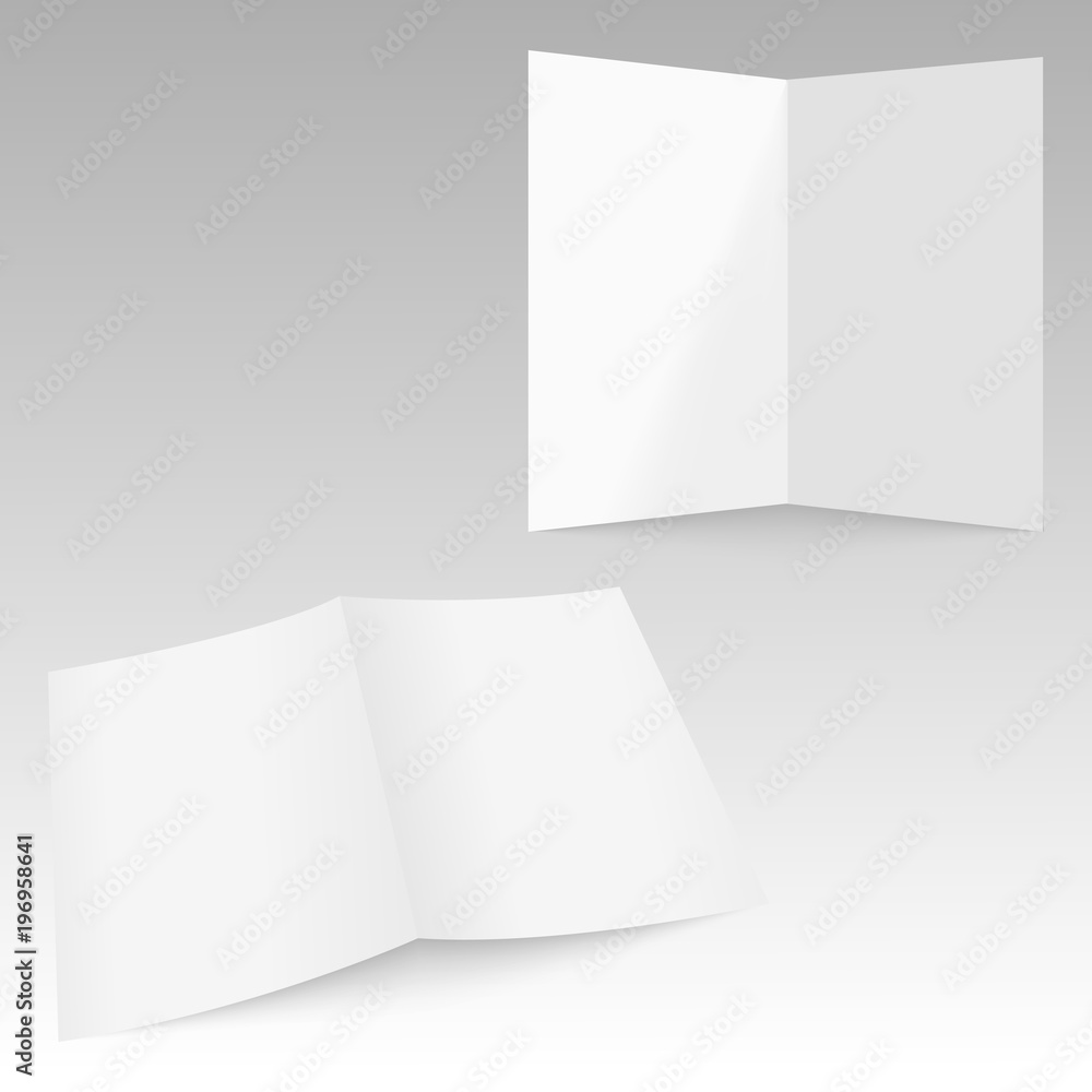 Mock up opened magazine, journal, booklet, postcard, flyer, business card or brochure . Vector Illustration. Mock up opened magazine, journal, booklet, postcard, flyer, business card or brochure . Vector Illustration.