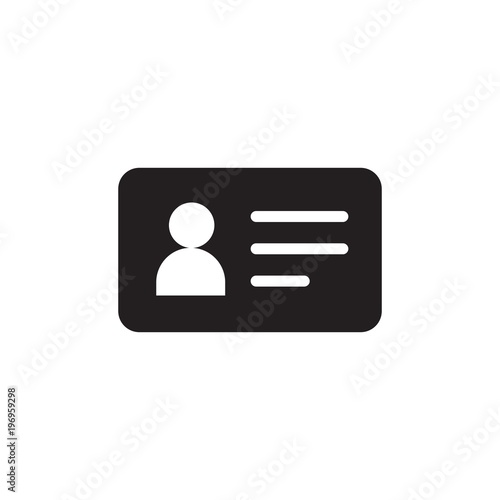id card,passport filled vector icon. Modern simple isolated sign. Pixel perfect vector  illustration for logo, website, mobile app and other designs