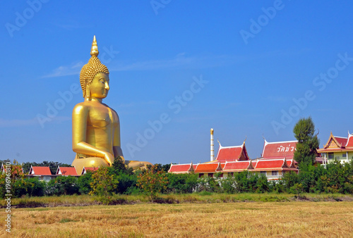 Buddha statue in Ang Thong Province,Thailand photo