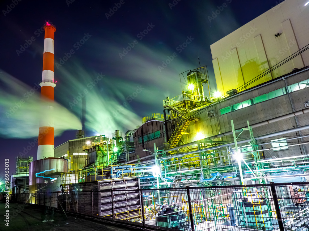 尼崎工場夜景 Stock Photo Adobe Stock