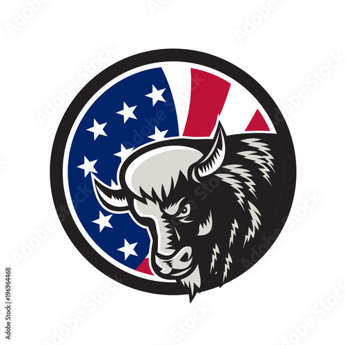 American Buffalo USA Flag Icon