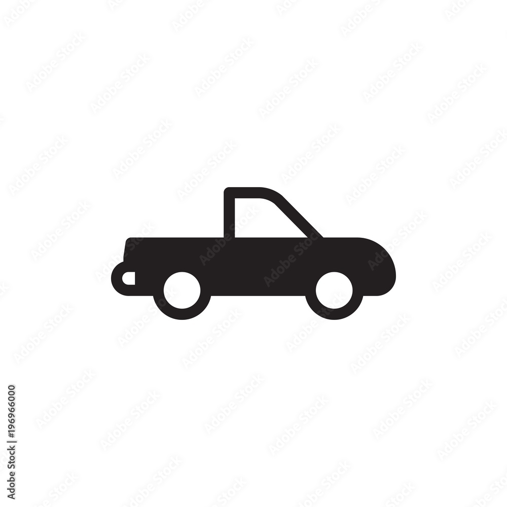 pick up truck, delivery truck filled vector icon. Modern simple isolated sign. Pixel perfect vector  illustration for logo, website, mobile app and other designs