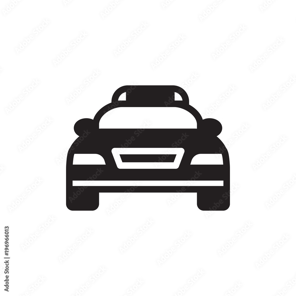 police car filled vector icon. Modern simple isolated sign. Pixel perfect vector  illustration for logo, website, mobile app and other designs
