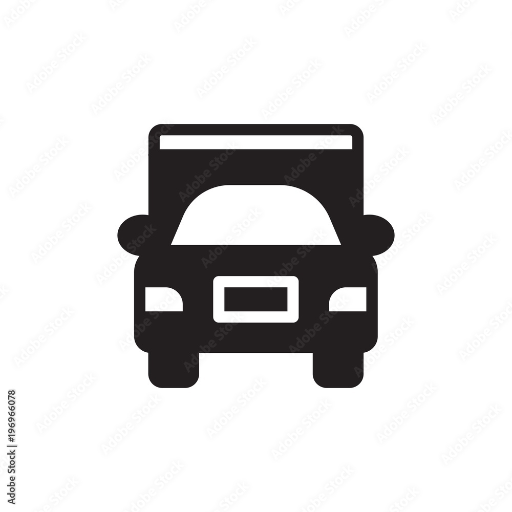 truck filled vector icon. Modern simple isolated sign. Pixel perfect vector  illustration for logo, website, mobile app and other designs