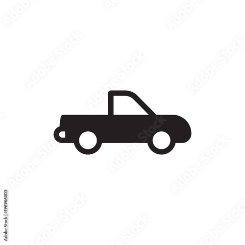 pick up truck, delivery truck filled vector icon. Modern simple isolated sign. Pixel perfect vector  illustration for logo, website, mobile app and other designs © djvectors