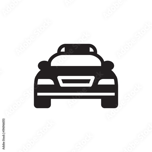 police car filled vector icon. Modern simple isolated sign. Pixel perfect vector illustration for logo, website, mobile app and other designs