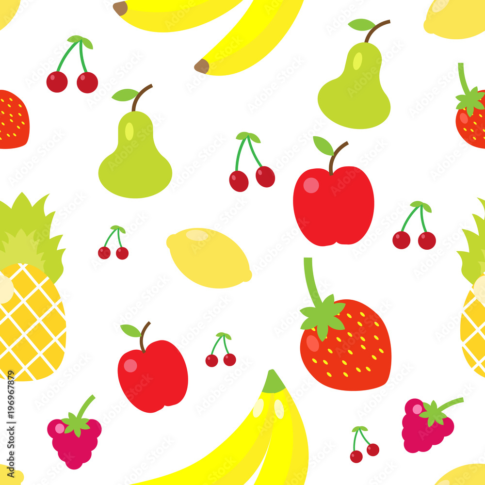 Colorful fruits seamless pattern Colorful fruits seamless pattern