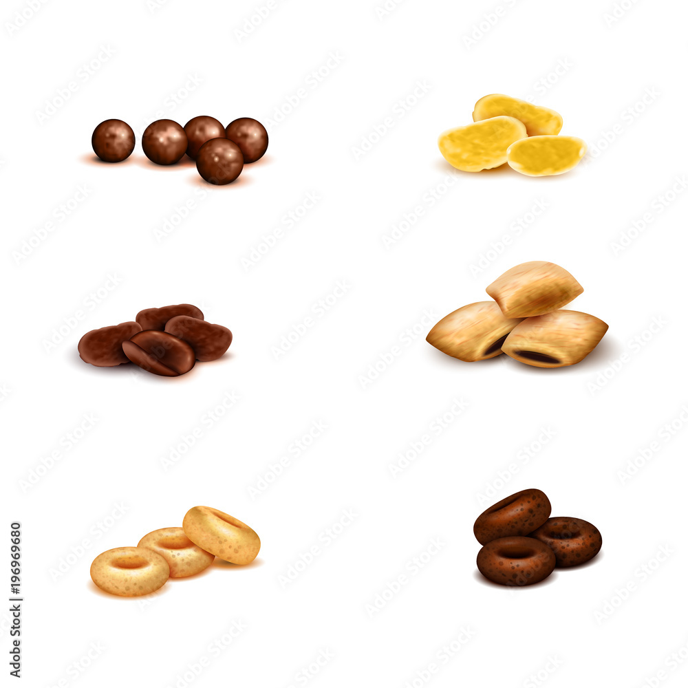 Breakfast Cereals Realistic Set