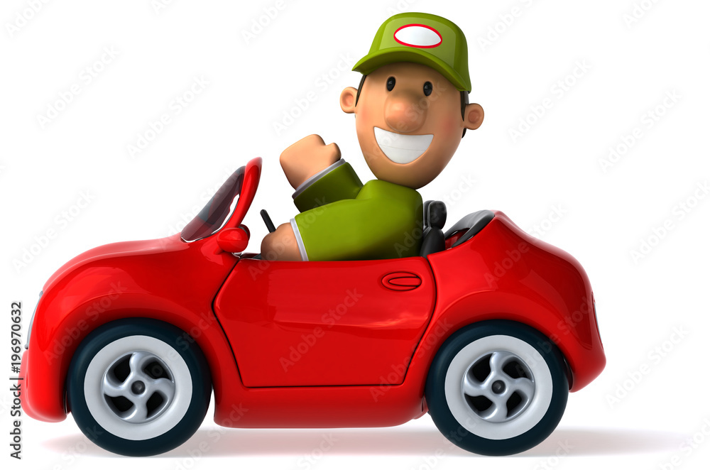 Fototapeta premium Fun mechanic - 3D Illustration