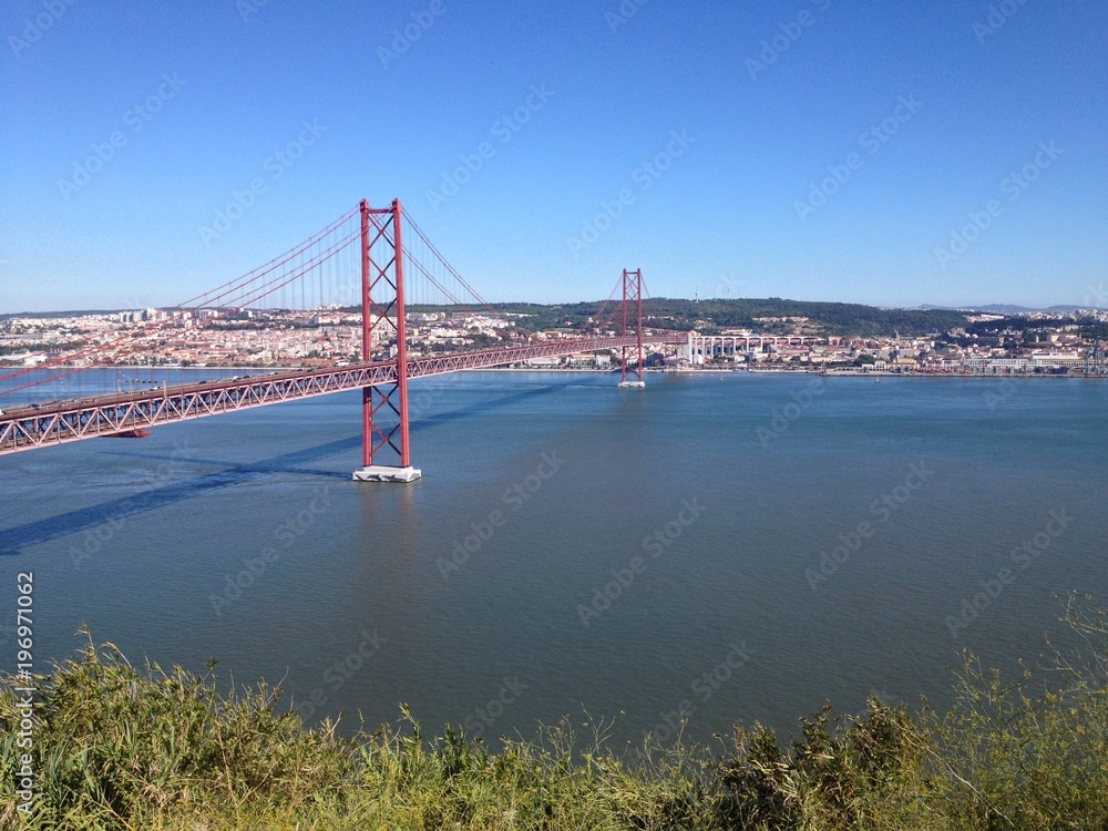 Portugal, Lisbon, bridge on April 25