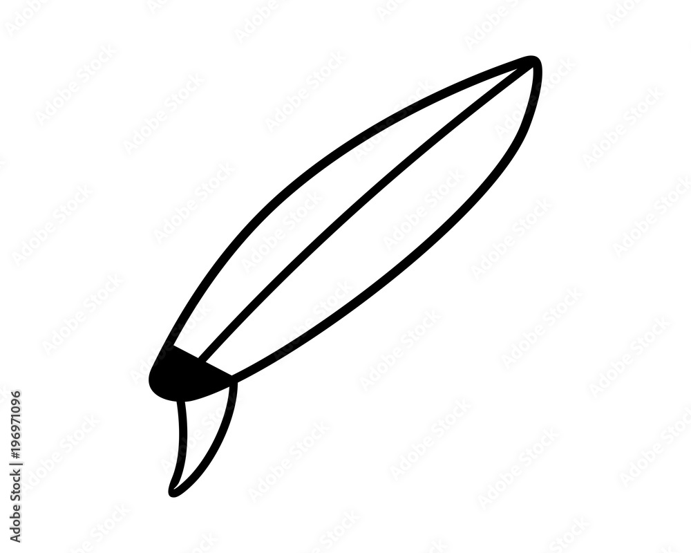 surf board icon sport equipment tool utensil image vector surf board icon sport equipment tool utensil image vector