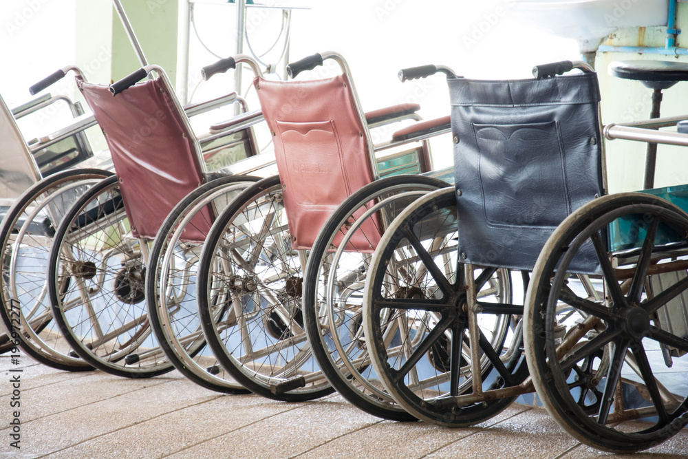 Row Wheelchairs in the hospital