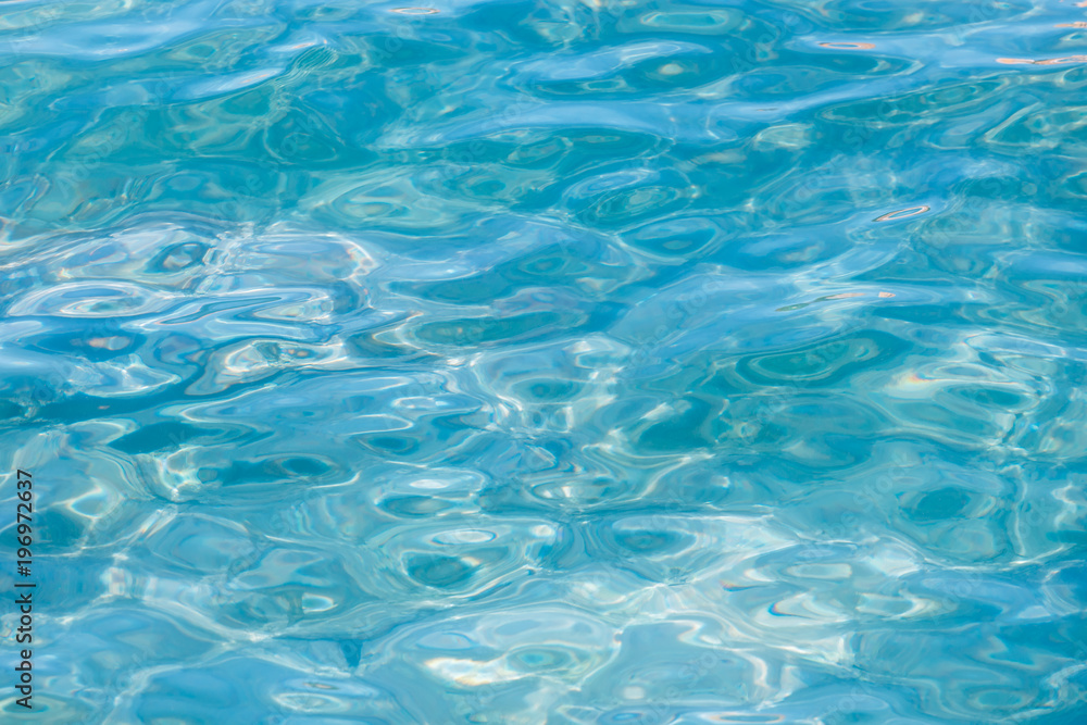 swimming pool with blue transparent water, close up swimming pool with blue transparent water, close up