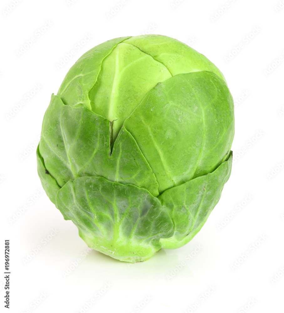 Brussels sprouts isolated on white background closeup Brussels sprouts isolated on white background closeup