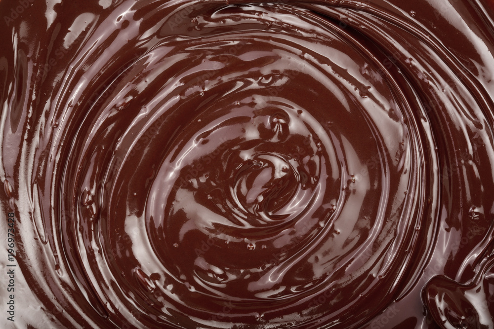 Melted chocolate swirl as a background closeup Melted chocolate swirl as a background closeup