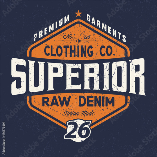 Superior Raw Denim - Tee Design For Print