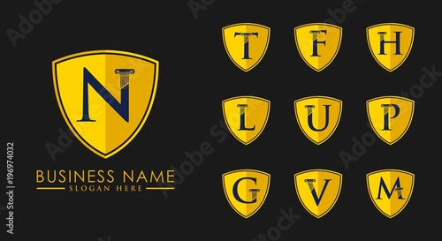 Free Download luxury legal logos, logos with letters and pillars - GFXLoad