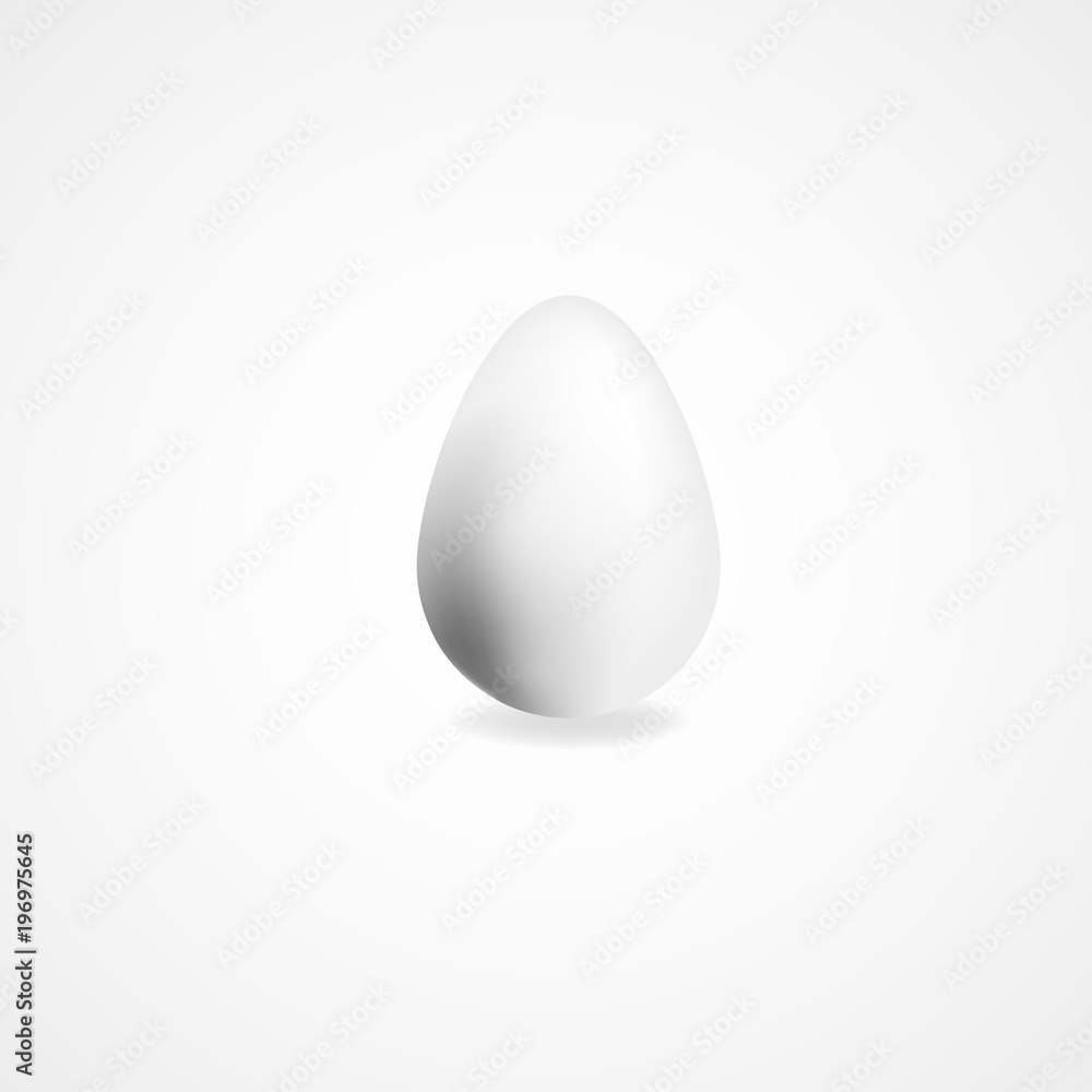 White egg isolated on white background.Vector illustration White egg isolated on white background.Vector illustration