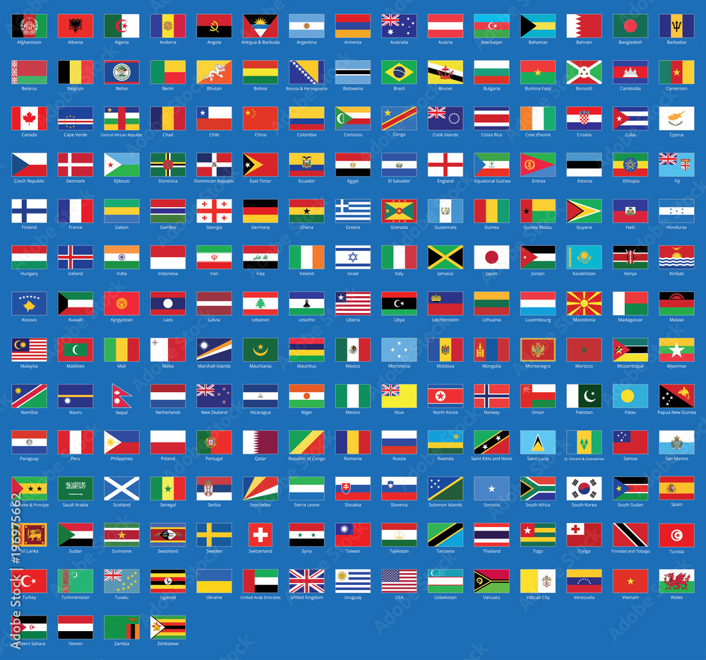 All World Flags With Names