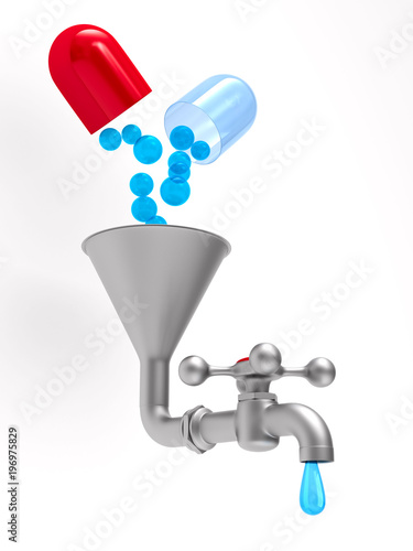 faucet and medicament on wh...