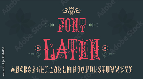 Photographie Vintage font - Latin