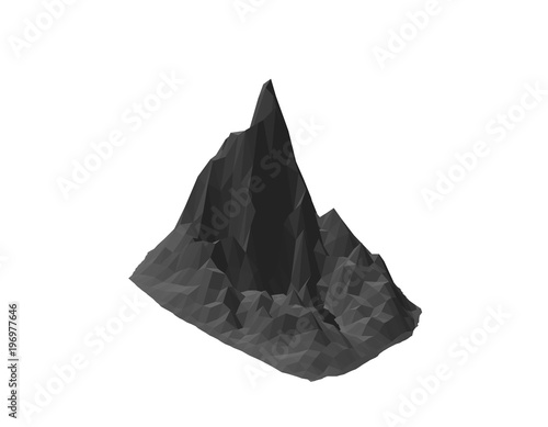 Mountain rock. Isolated on ...