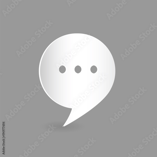 white dialog speech bubble