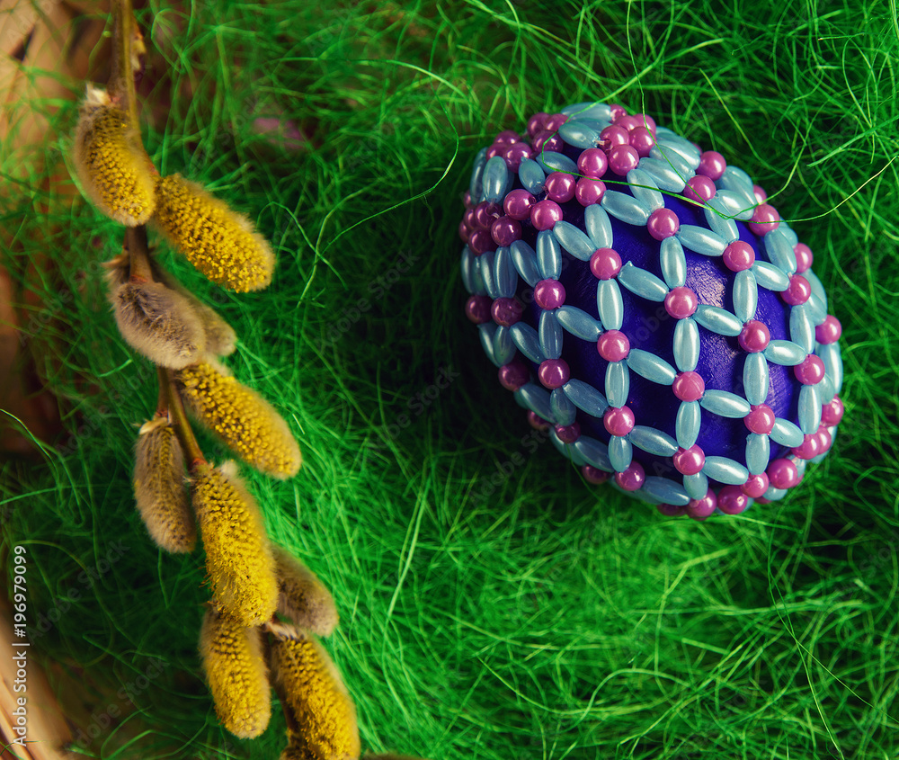 Easter eggs in beads in different colors Easter eggs in beads in different colors