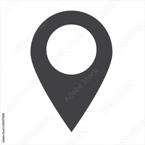 Lokalizator GPS na mapie wskaznik ikona photo