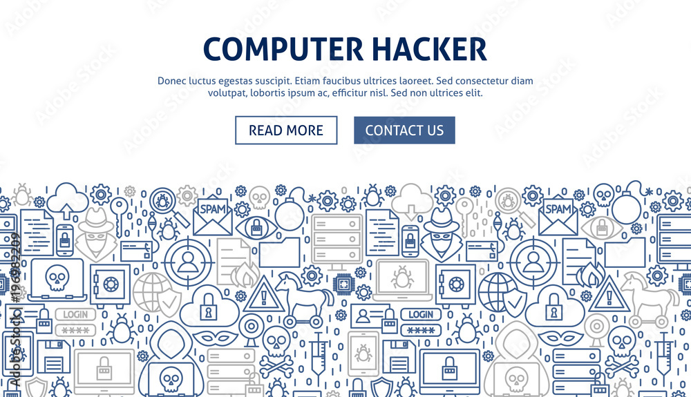 Computer Hacker Banner Design