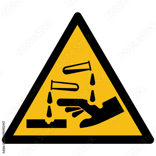 Corrosive substance sign